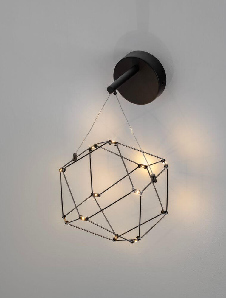 Nebula LED Wandleuchte Ø 23,4cm 3000K modernes Design mit geometrischer Form und warmem Licht.