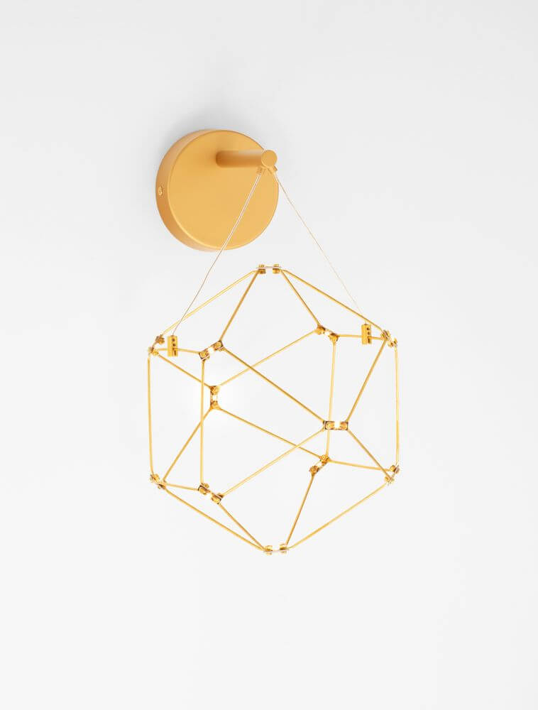 Nebula LED Wandleuchte Ø 23,4cm 3000K mit geometrischem Design an der Wand