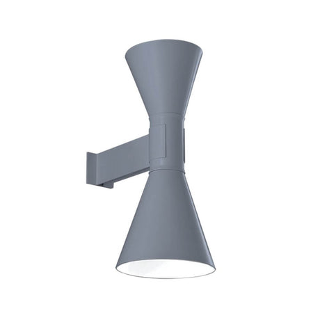 Nemo Applique De Marseille vegglampe Up&Down i grått, moderne vegglampe med opp- og nedlys.