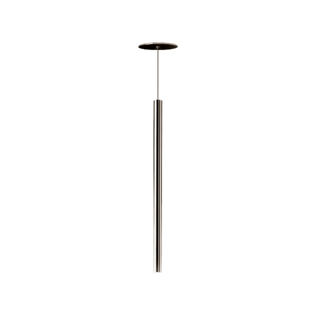 Nemo Canna Nuda Metall LED Einbau-Hängelampe in schlankem Design mit 75 cm langen Zylinder.