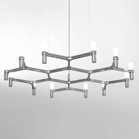 Lustre Nemo Crown Plana Minor à 12 lumières, 113 cm, au design moderne avec sources lumineuses diffuses.