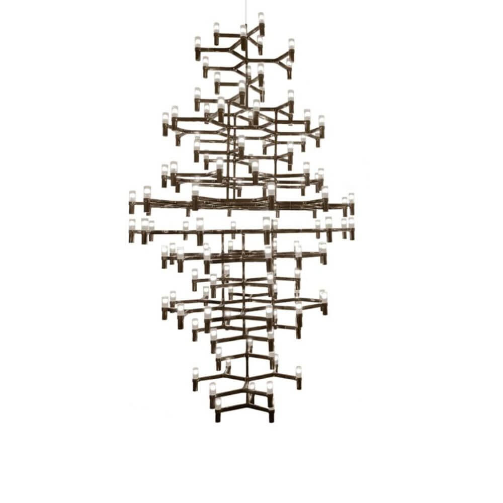 Nemo Crown Royal Lüster 120-flg. 280cm - moderne Lichtinstallation inspiriert von Schneekristallen