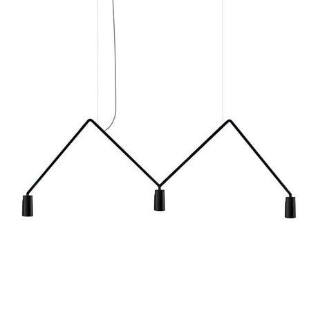 Nemo Dabliu Spot 40 LED lampe de table à manger au design noir avec trois points lumineux à intensité variable