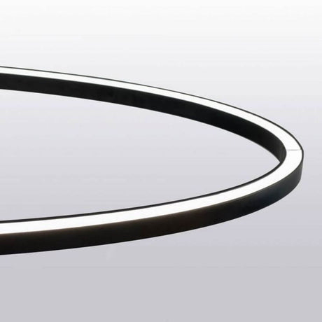 Nemo Ellisse Major Up LED lampe suspendue 133x70cm à éclairage indirect - vue détaillée du luminaire suspendu ovale en noir