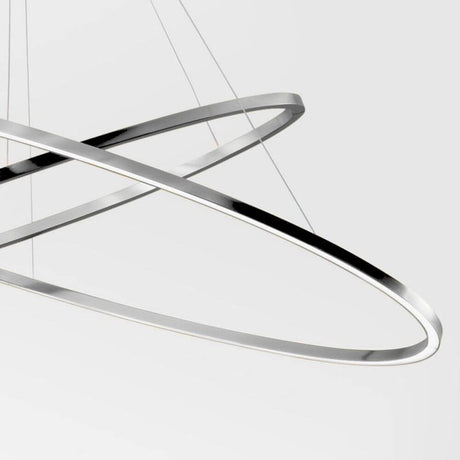 Nemo Ellisse Triple LED Hängelampe 3 Ringe aus stranggepresstem Aluminium in modernem Design.