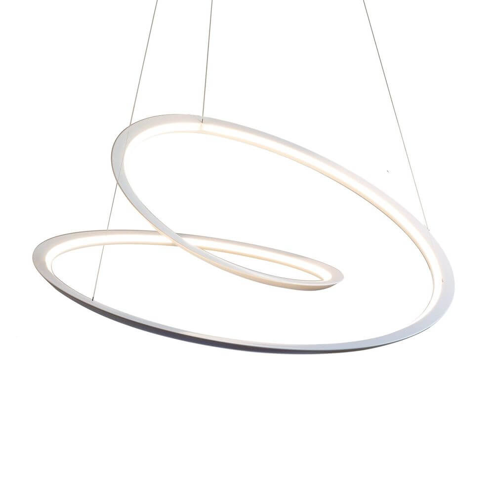Nemo Kepler Up LED Pendelleuchte Ø 110cm in modernem Design mit zwei kreisförmigen Lichtquellen.