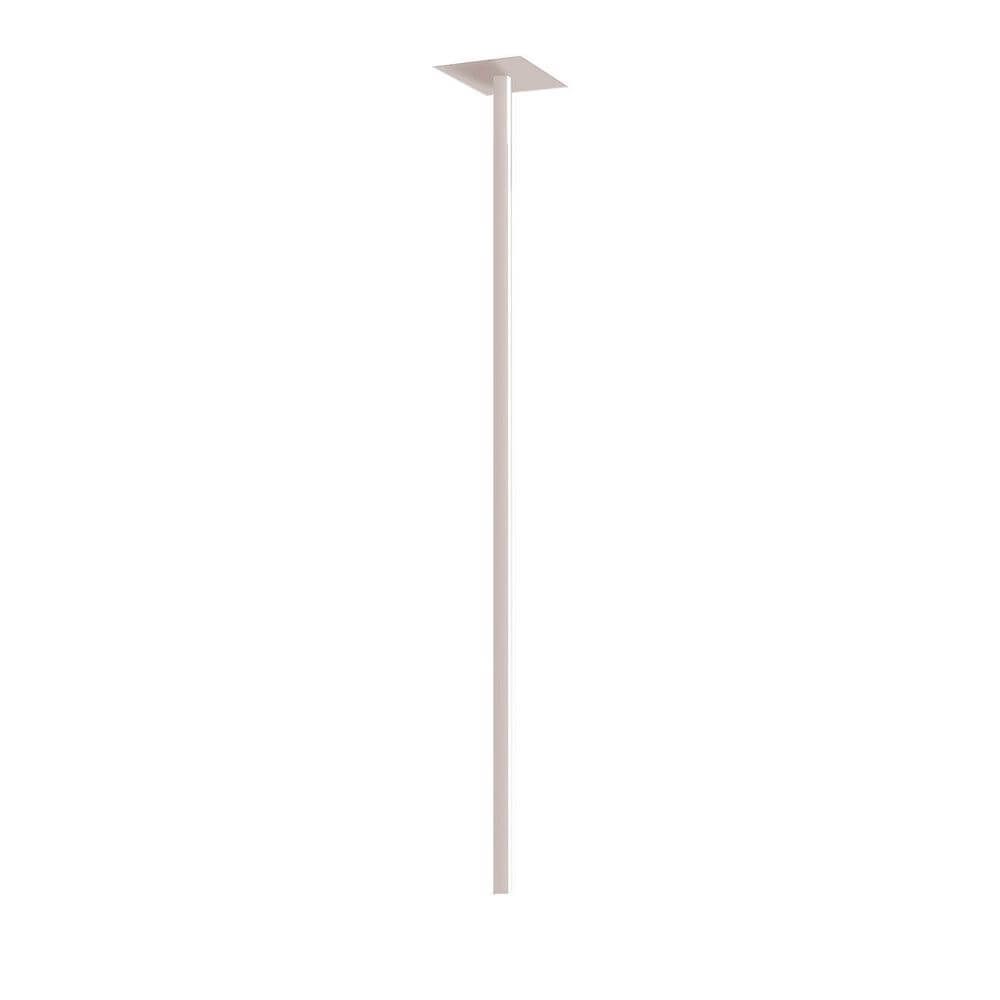 Slim white cantilevered LED wall lamp made of aluminum with a satin polycarbonate diffuser.