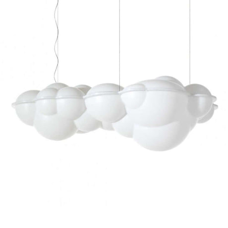 Nemo Nuvola LED Hängelampe Wolke 154cm in opalweißem Design, schwebend, diffuse Lichtstreuung, ideal für modernes Wohnen.
