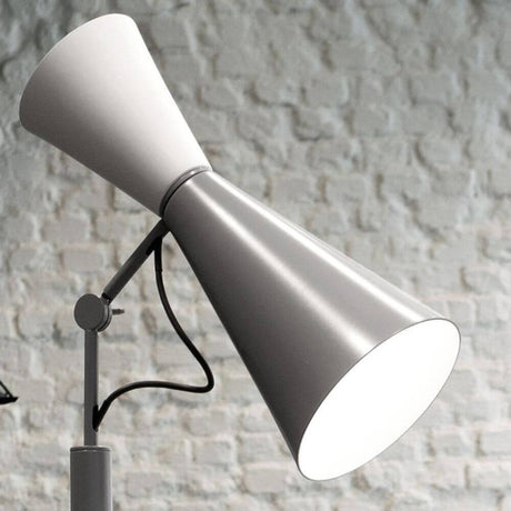 Lampadaire Nemo Parliament indirect/direct au design moderne avec diffuseur gris