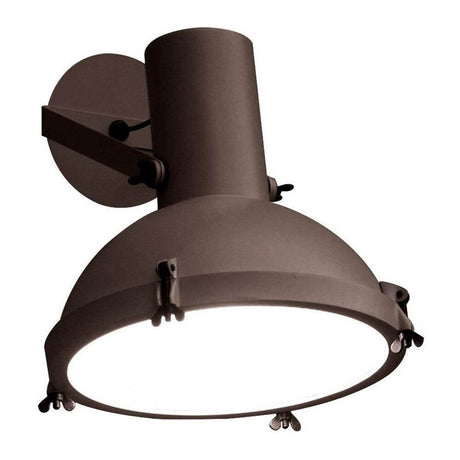 Nemo Projecteur 365 Outdoor Wandstrahler IP65 in mattschwarz und gewölbtem Diffusorglas für Außenbeleuchtung