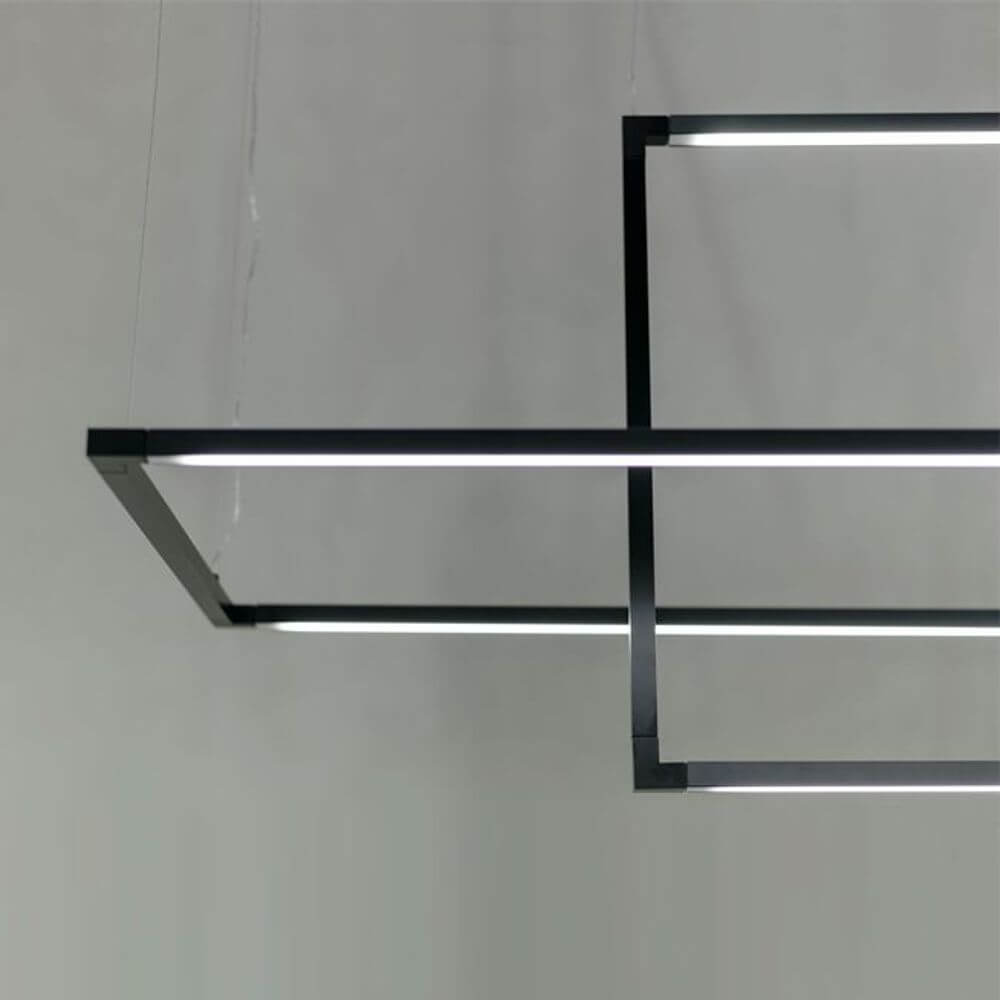 Nemo Spigolo Horizontal LED Hängeleuchte drehbar in moderner, eleganter Ausführung mit minimalistischem Design.
