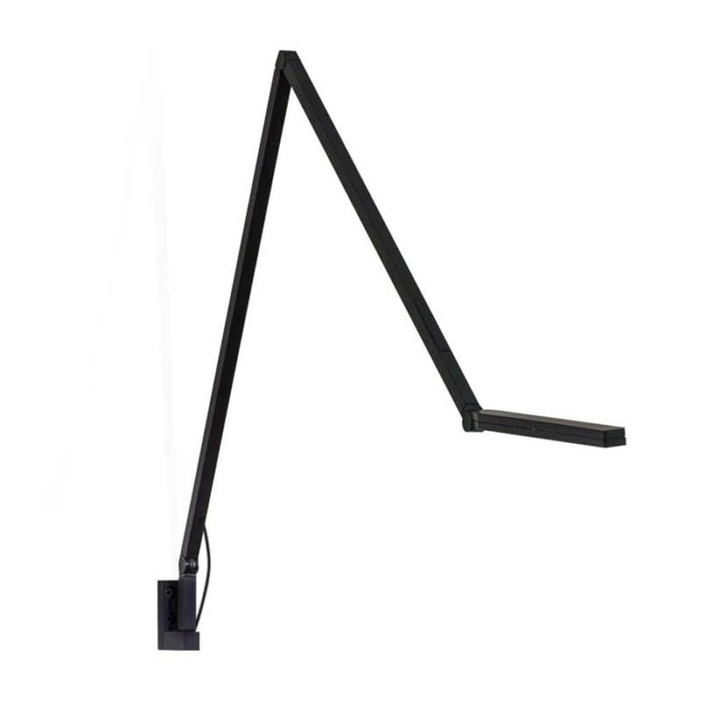 Nemo Untitled LED Wandleuchte in mattschwarz mit flexibel verstellbarem Arm und linearer Lichtquelle.