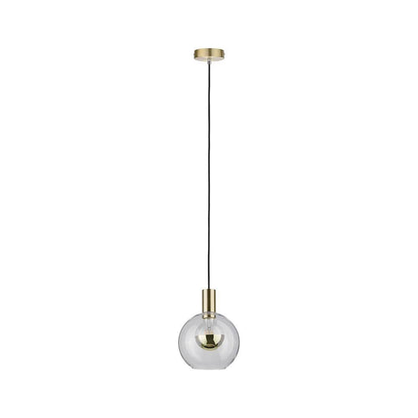 Neordic Esben Pendell max1x20W E27 Klar Messing gebürstet, moderne Pendelleuchte im Urban Jungle Stil.