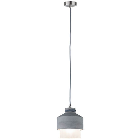 Neordic Helin Beton Pendelleuchte Grau Satin mit modernem Design aus Beton und satiniertem Glas.