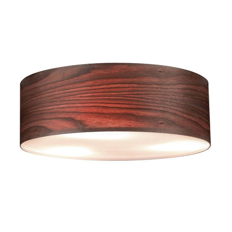 Neordic Liska Holz Deckenleuchte 3-flammig mit natürlichem Holzdesign und mattem Chrom.