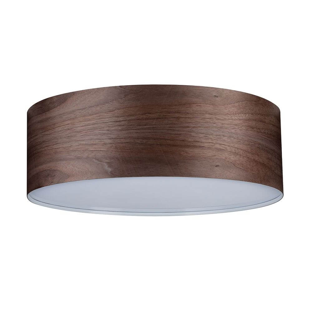 Neordic Liska Holz Deckenleuchte 3-flammig aus Echtholz mit mattem Chrom für nordischen Stil.