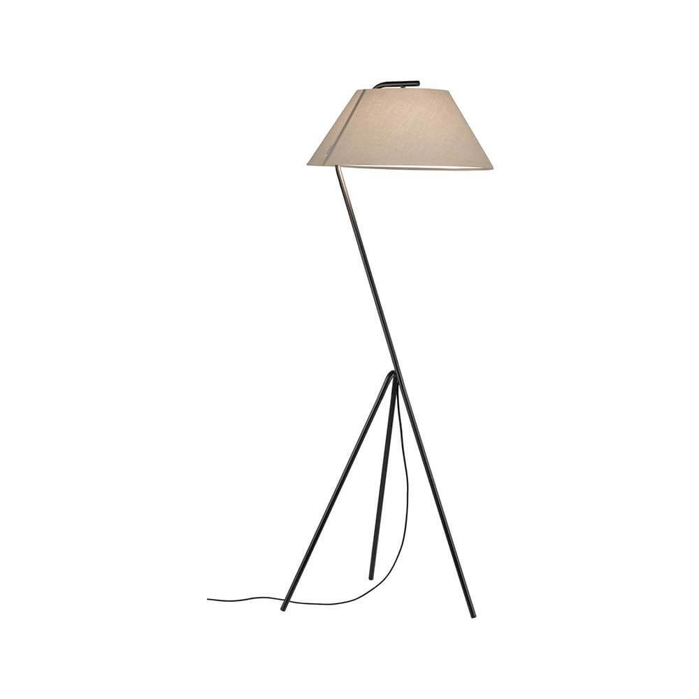 Neordic Narve Stehleuchte max 1x60W E27 Beige Schwarz Stoff im Urban Jungle Stil.