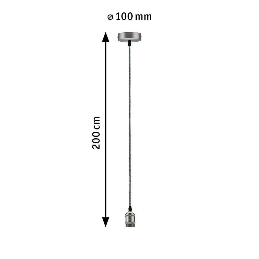 Neordic Pendelleuchte Eldar Grau, Nickel