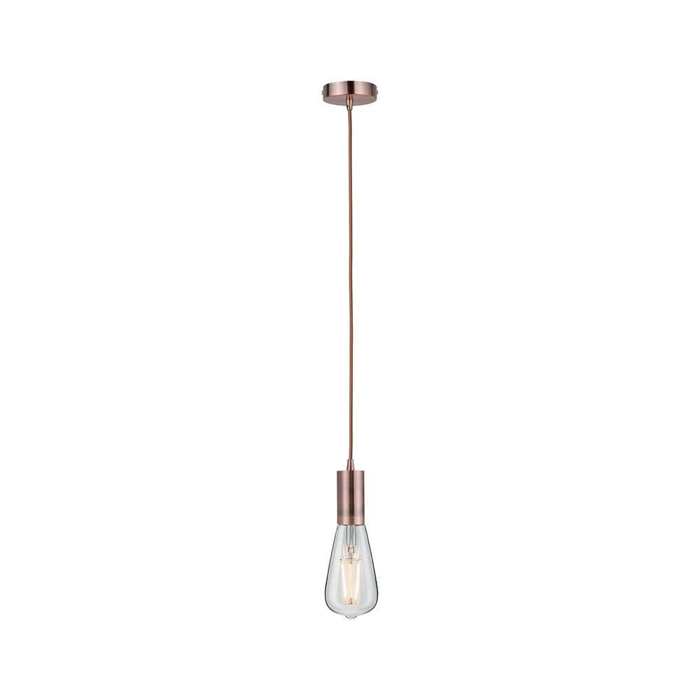 Neordic Pendelleuchte Haldis Kupfer im Vintagelook mit 2m Pendellänge und E27-Sockel für individuelle Lichtszenarien.