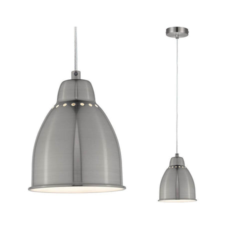 Neordic Pendelleuchte Hilla Metall Gebürstet in Eisen gebürstet, ideal für Pflanzenbeleuchtung und modernes Interior.