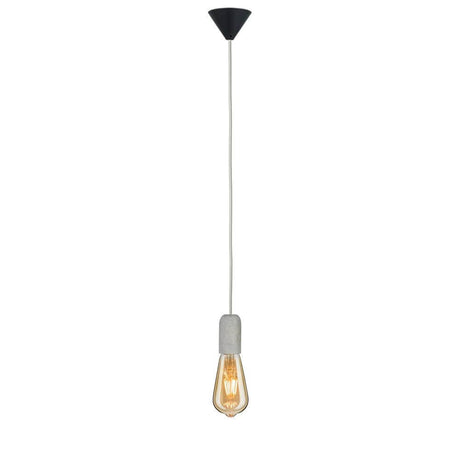 Neordic Pendelleuchte Jano Beton Grau mit retro-inspiriertem Design und dekorativem Leuchtmittel
