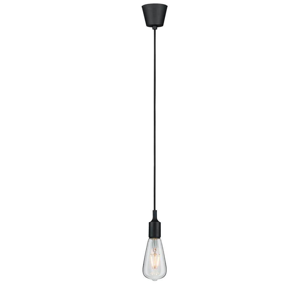 Neordic Pendelleuchte Ketil Schwarz im Vintage-Design mit E27-Sockel und 2m Pendellänge.