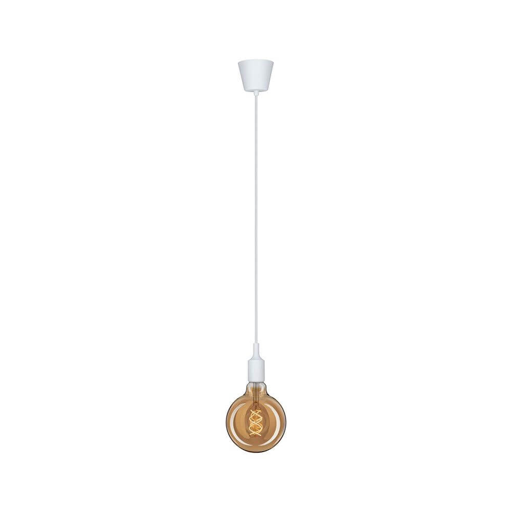 Neordic Pendelleuchte Ketil Weiß Dimmbar mit E27-Sockel und Vintage-Look, ideal für dekorative Lichtakzente.
