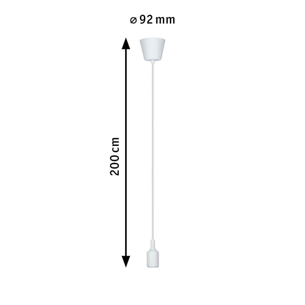Neordic Pendelleuchte Ketil Weiß Dimmbar mit 200 cm Pendellänge und 92 mm Durchmesser.
