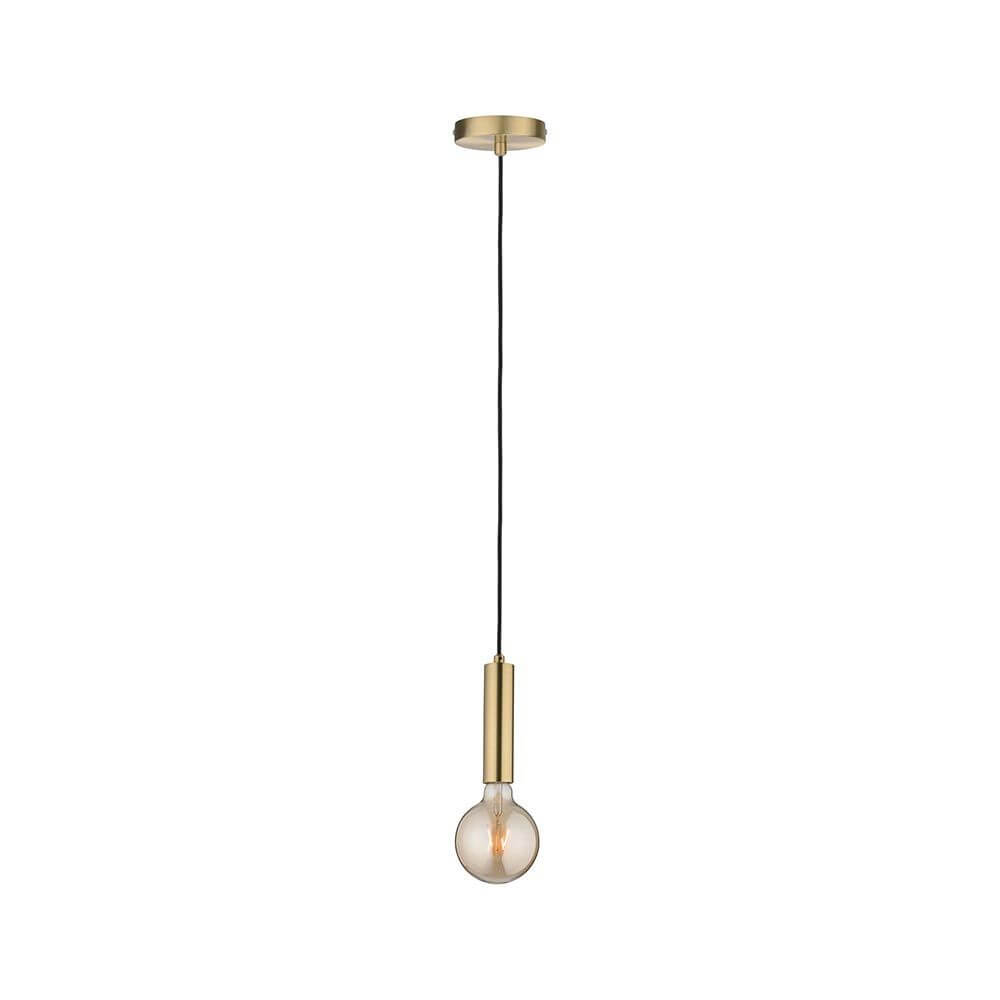 Neordic Pendelleuchte Kine Messing-Gebürstet mit E27-Sockel und Vintage-Look für stilvolle Akzente.