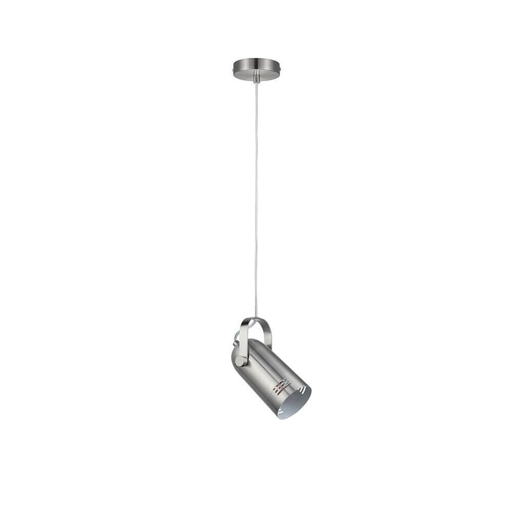 Neordic Pendelleuchte Lavea Metall Gebürstet an der Decke hängend, mit modernem Design und optimaler Lüftung.