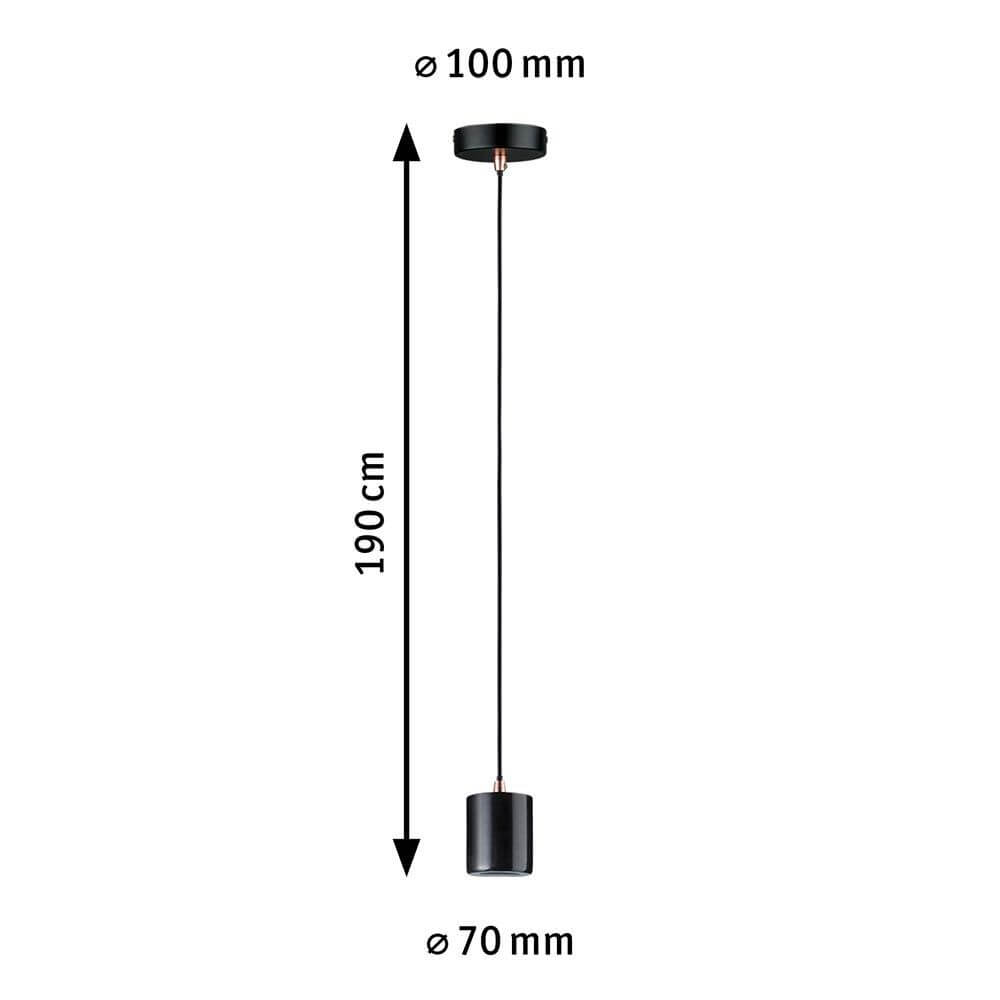 Neordic Pendelleuchte Nordin Marmor Maße: Ø 100 mm, 190 cm lang, Ø 70 mm, stilvolles Design im nordischen Stil.