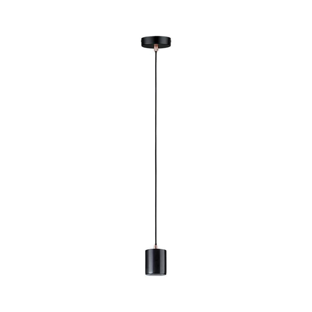 Neordic Pendelleuchte Nordin Marmor in Schwarz und Kupfer, elegante Pendelleuchte für nordisches Wohnambiente.