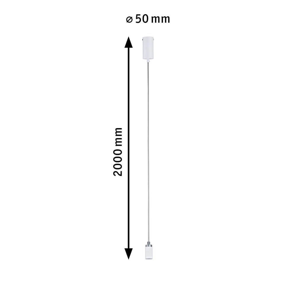 Neordic Pendelleuchte Runa Weiß, Grau mit abmessungen von 50 mm Durchmesser und 2000 mm Höhe
