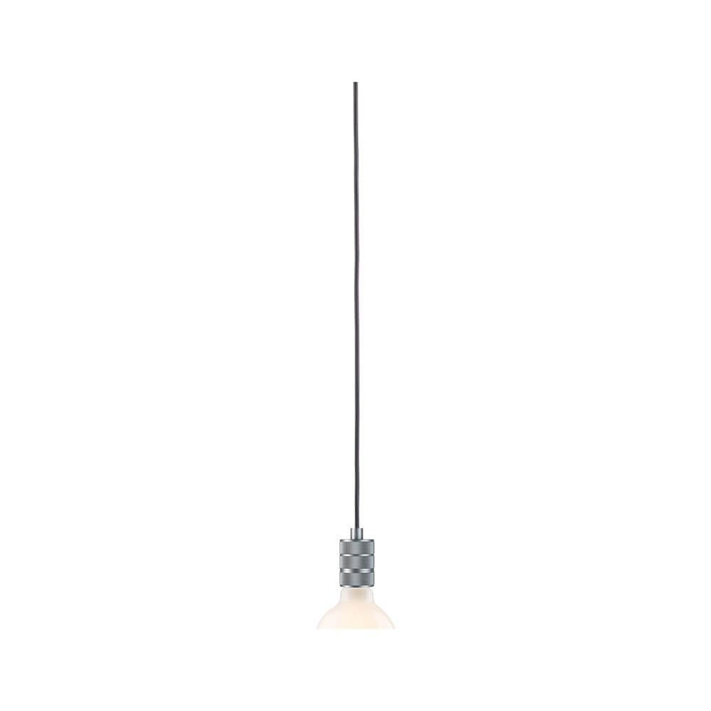 Neordic Pendelleuchte Tilla Alu Dimmbar Metall mit grauem Kabel und modernem Design, ideal für jeden Wohnraum.