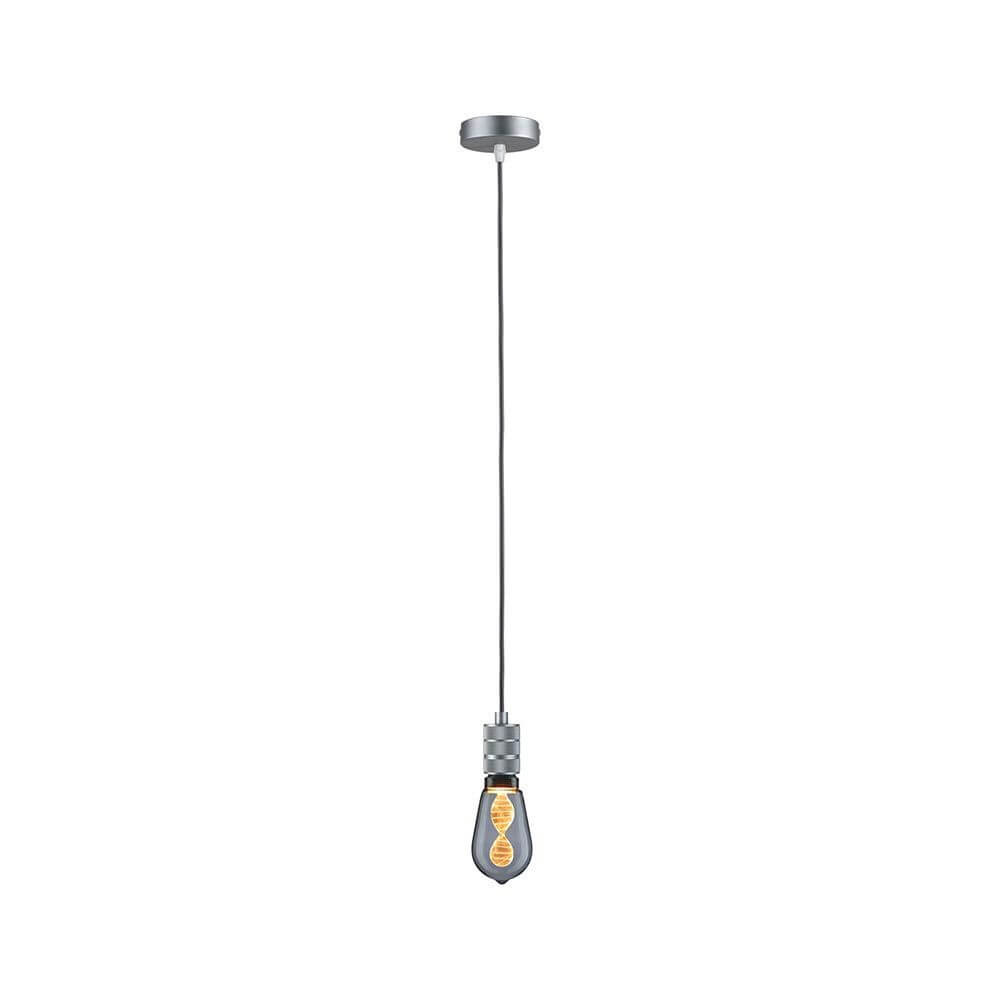 Neordic Pendelleuchte Tilla Alu Dimmbar Metall mit grauem Metallde sign und E27 Leuchtmittel.