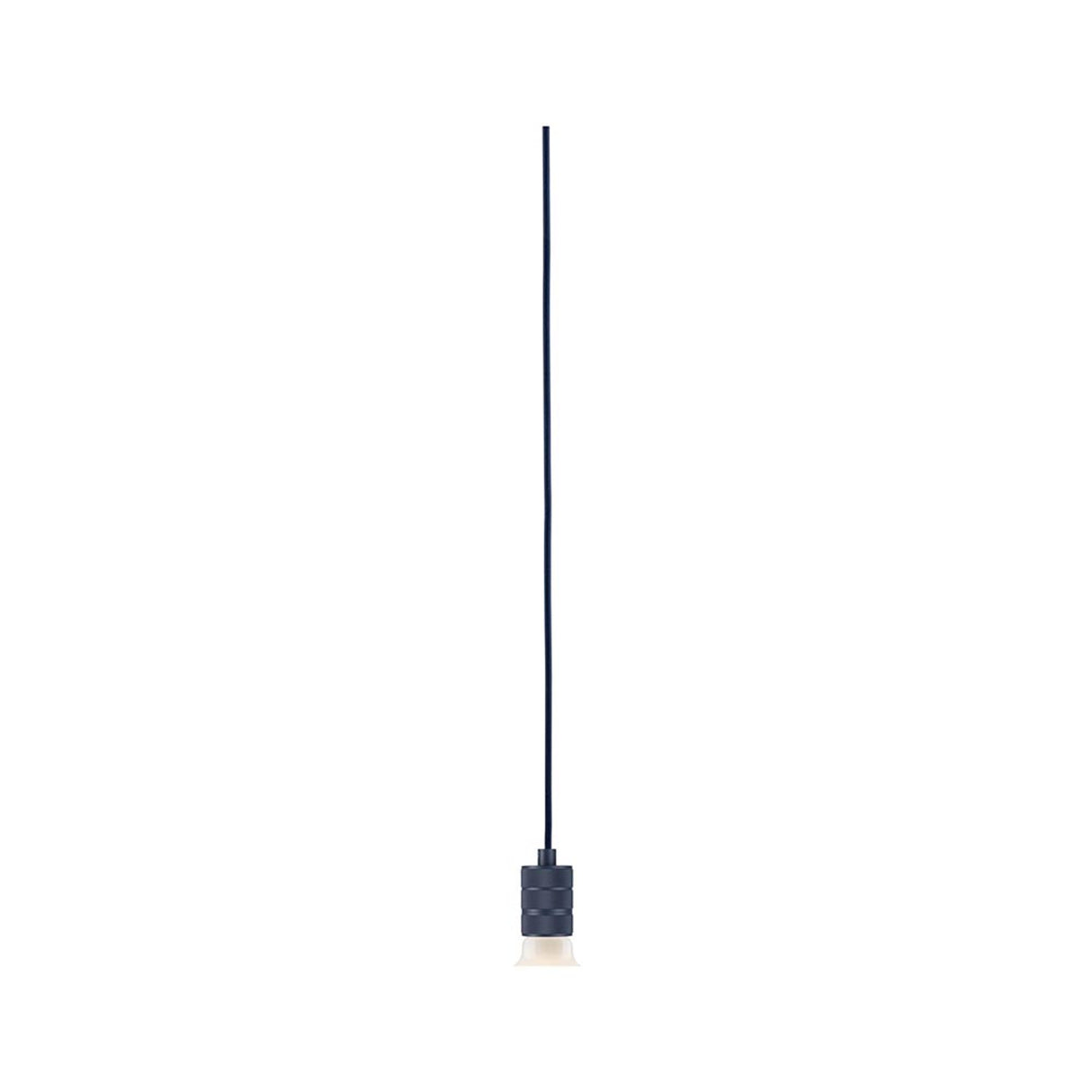 Neordic Pendelleuchte Tilla Nachtblau Dimmbar Metall im modernen Design mit langem Textilkabel.