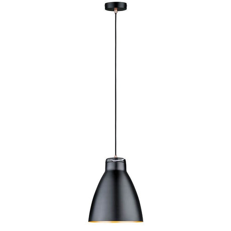 Neordic Roald Marble Pendant Light Black in a modern Scandinavian style with metal and marble.