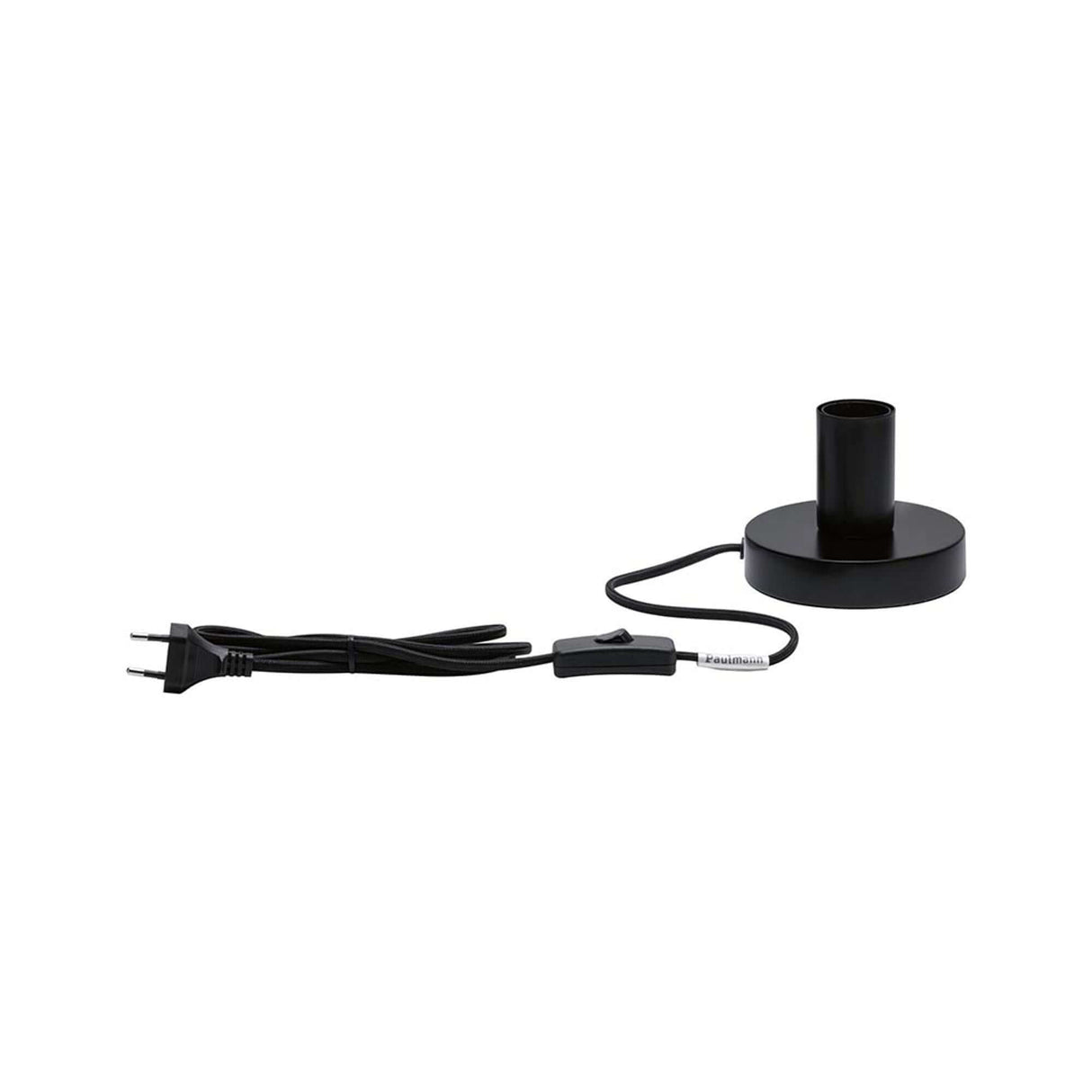 Neordic Tischleuchte Haldor Schwarz Metall Lampenfassung mit Kabel und Schalter