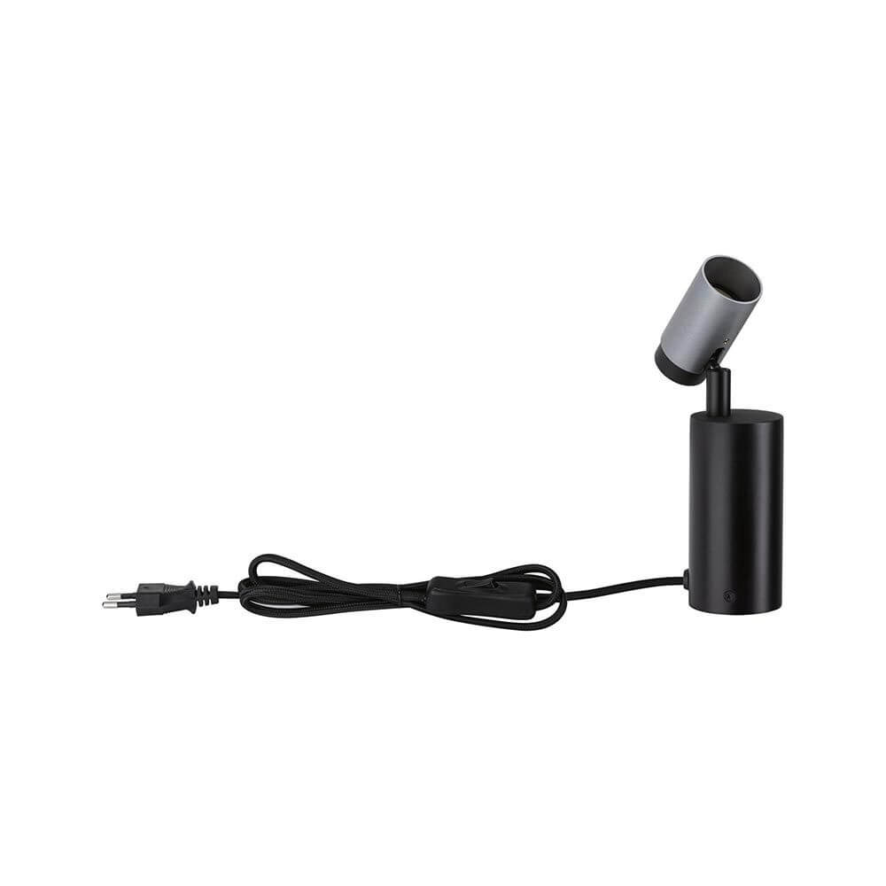 Neordic Runa Wand- & Tischleuchte Schwarz, Anthrazit mit flexibel einstellbarem Leuchtenkopf.