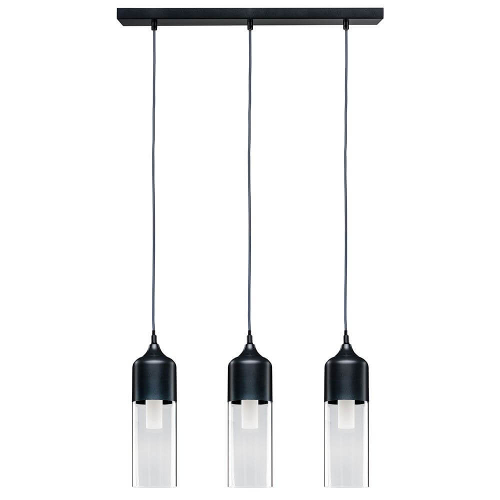 Neordic Vanja Pendelleuchte 3-flammig Grau Klar, moderne Pendelleuchte im skandinavischen Stil.