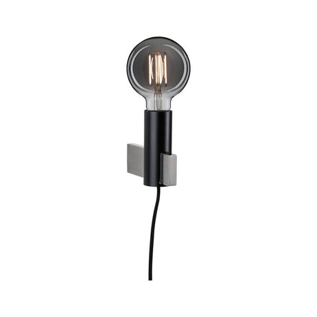 Neordic Wandleuchte Aik Dimmbar Schwarz mit trndigem Rauchglas Leuchtmittel im reduzierten Design.