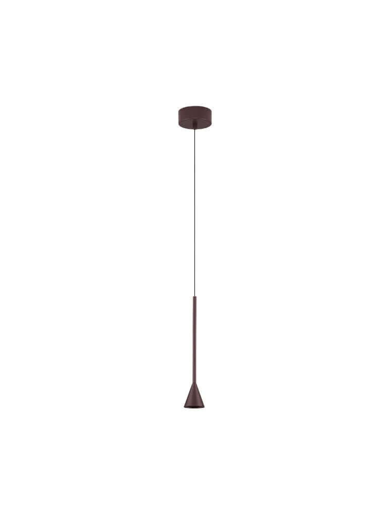 Alt Tag: Net LED Pendelleuchte Ø 6cm 3000K in mattem Schwarz, schlanker Aluminiumschirm, fokussiertes Licht nach unten