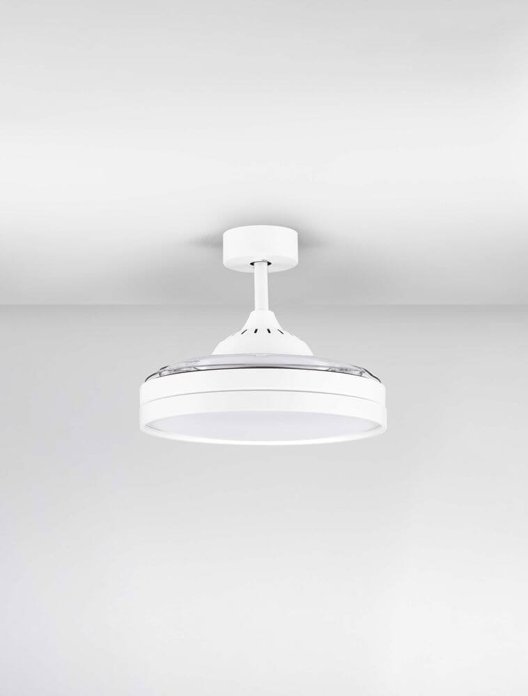 Nevma LED Ventilator Ø 107cm 3000, 4000, 6500K in elegantem Design mit mattem Weiß.