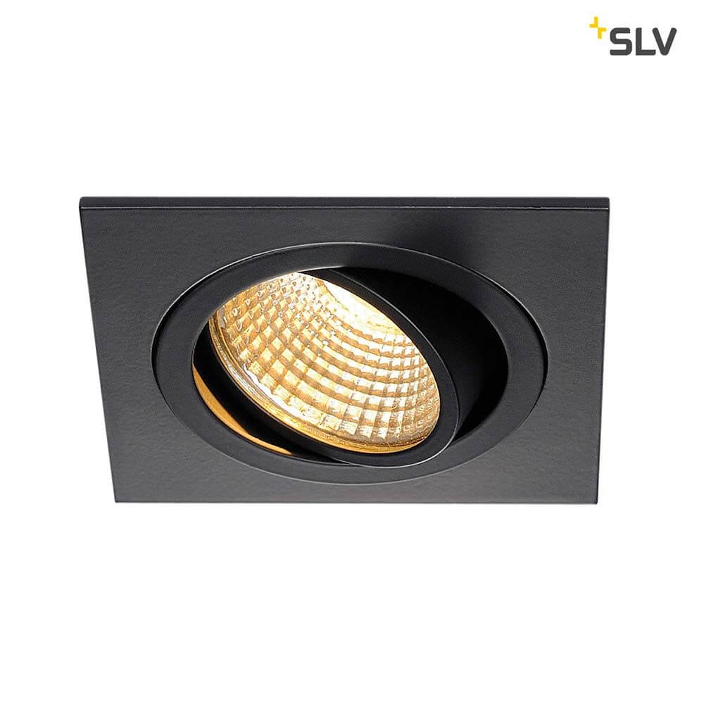 New Tria DL Square Set Downlight Schwarz 6W 38° 2700K in quadratischer Form mit warmweißer LED.