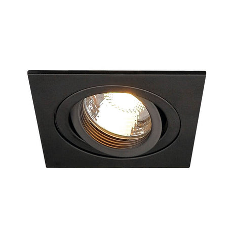 New Tria I GU10 Downlight eckig Schwarz max. 50W - edles Design mit Dreh- und Schwenkbereich.