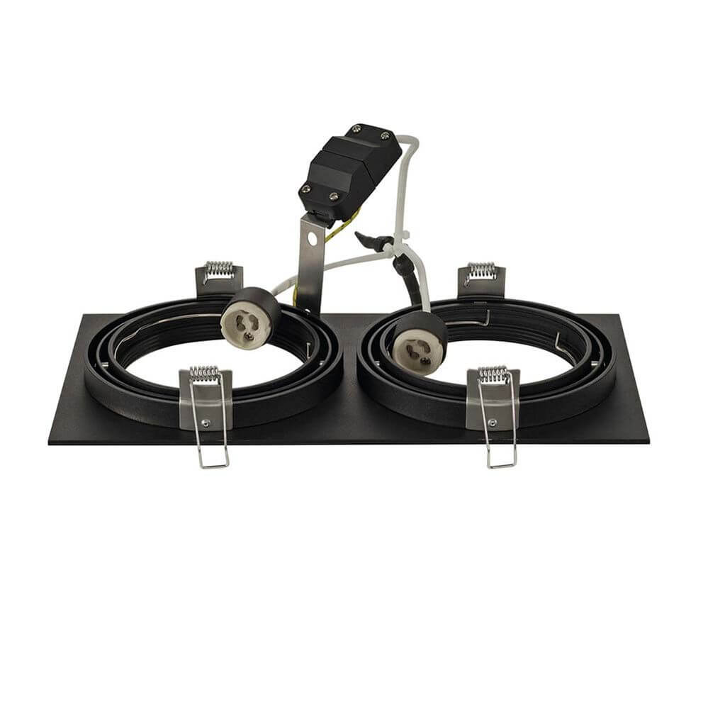 New Tria II ES111 Square Schwarz GU10 max. 2x75W