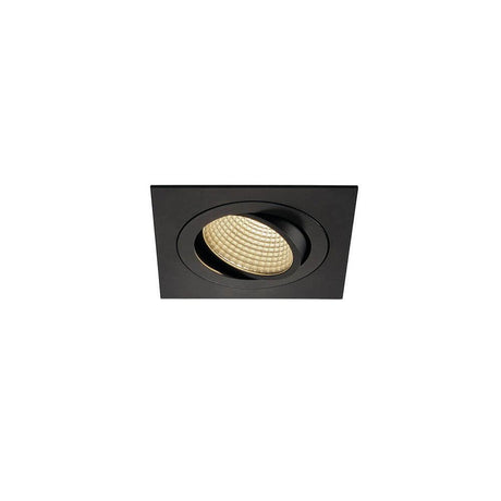 New Tria LED Downlight Square Schwarz 12W 38° 3000K in quadratischer Form und schwenkbarem Einsatz