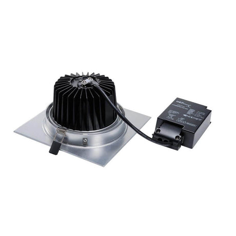 New Tria LED Downlight Square White 25W 30° 2700K with LED driver and swiveling insert