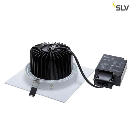 New Tria LED Downlight Square White 25W 30° 3000K with swiveling insert and LED-driver