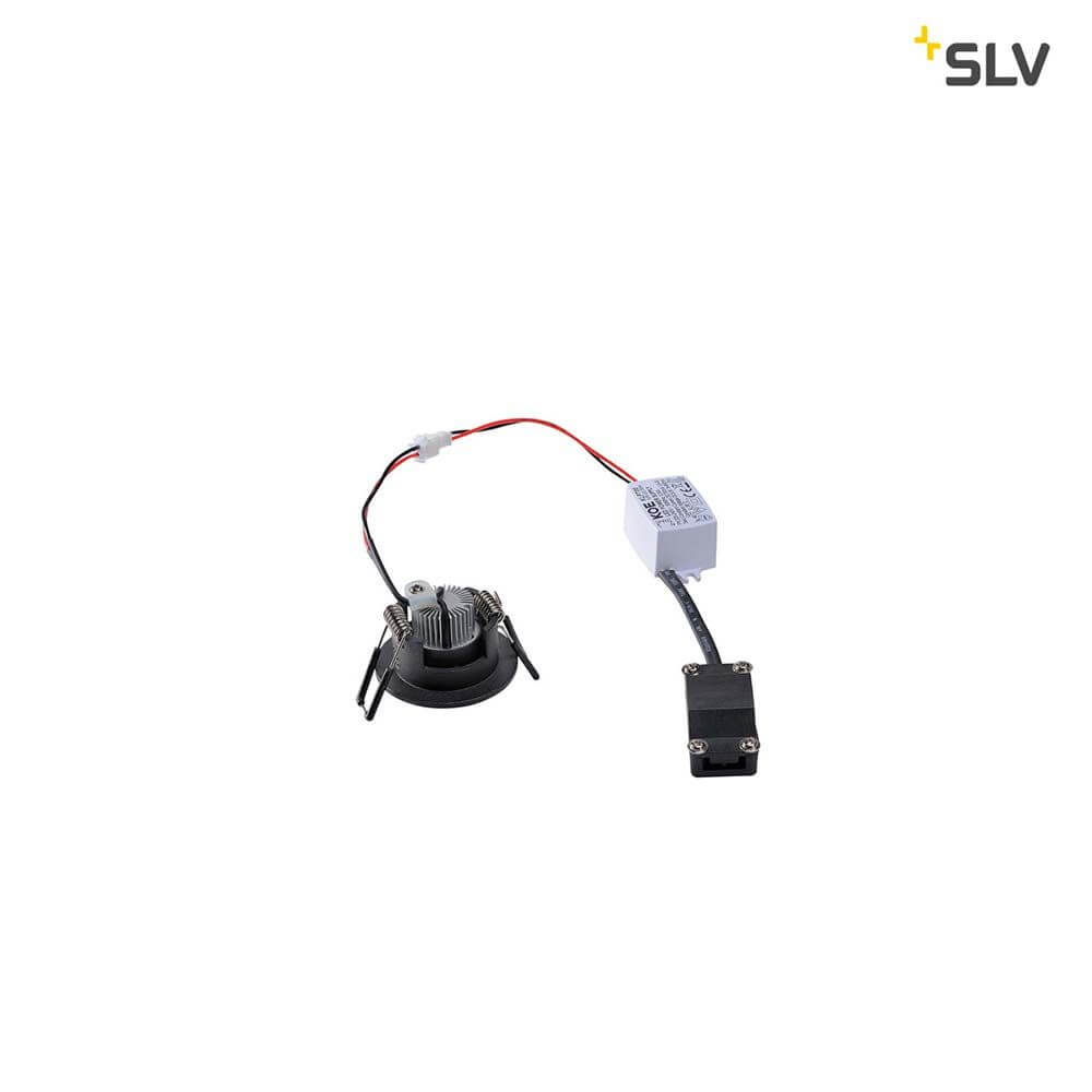 New Tria Mini Round Downlight Schwarz 30° 3000K LED-Treiber und schwenkbare Einheit.